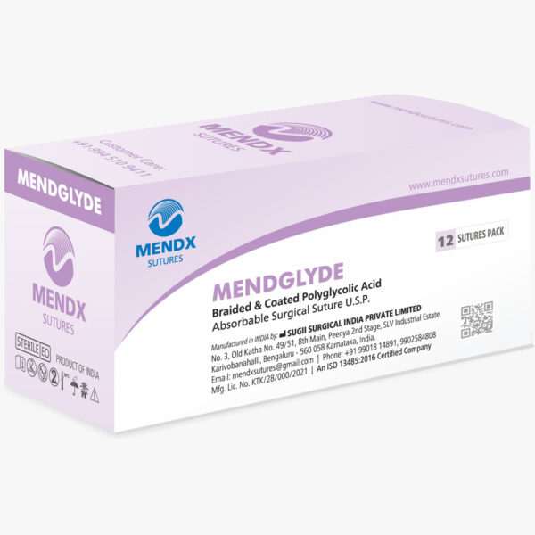MENDGLYDE Braided & Coated Polyglycolic Acid